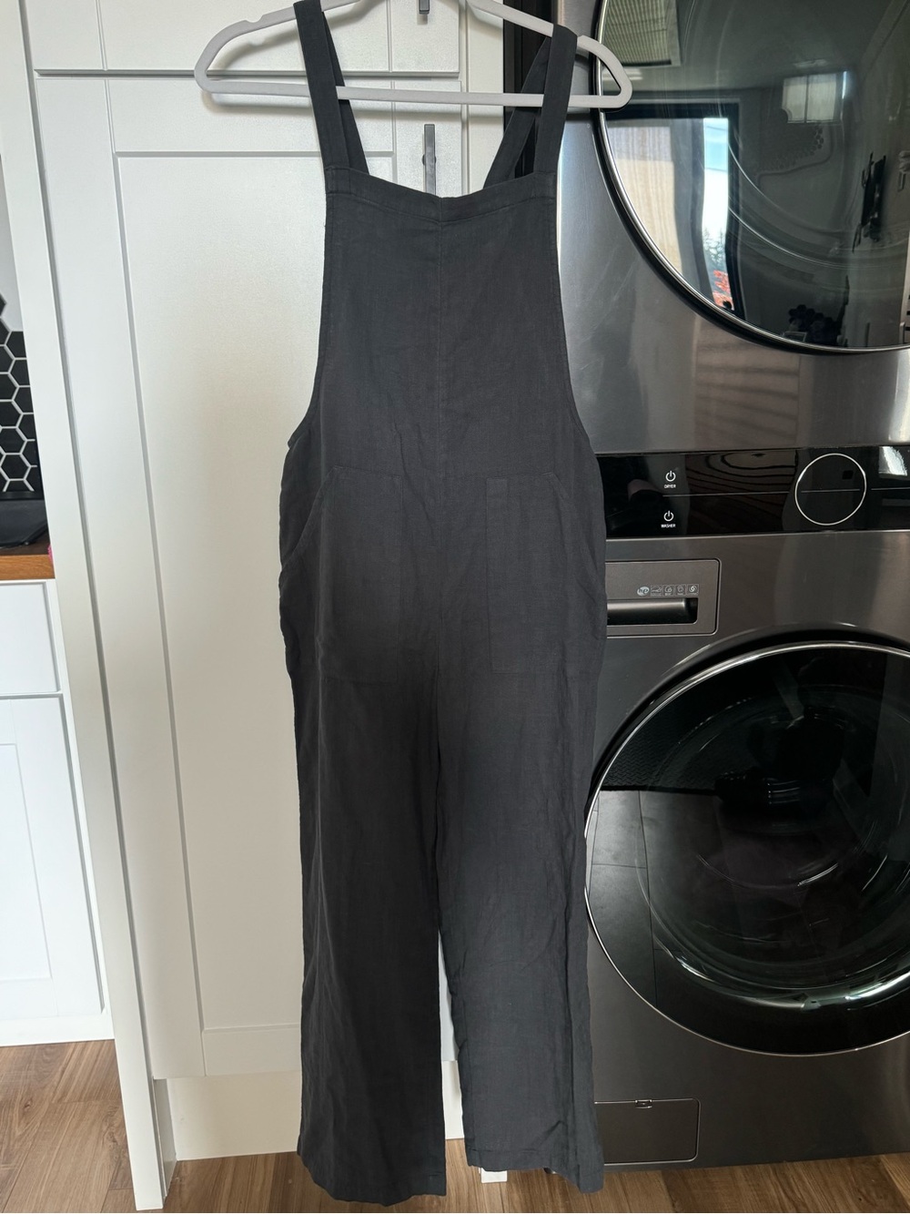 Dark grey Billabong Linen Overalls Jumpsuit